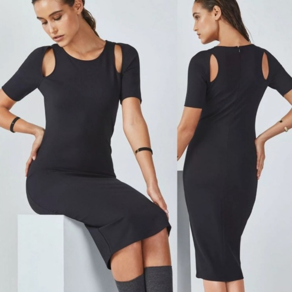 Flabetics Eva Midi Sheath Body Stretch Dress